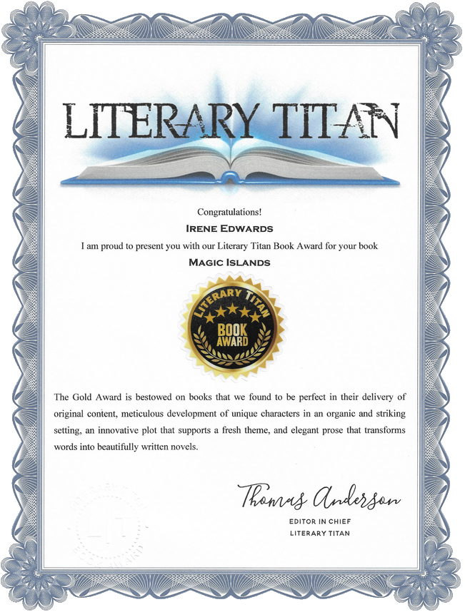Literary Titan Four Star Book Award Certificate Image